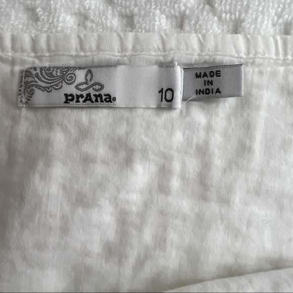 PRANA WHITE COTTON SHORT SKIRT.Size 10 - Picture 5 of 10